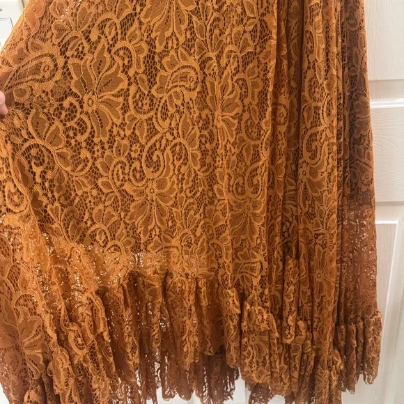 Joyfolie Rust Lace Maxi Dress - Picture 3 of 9
